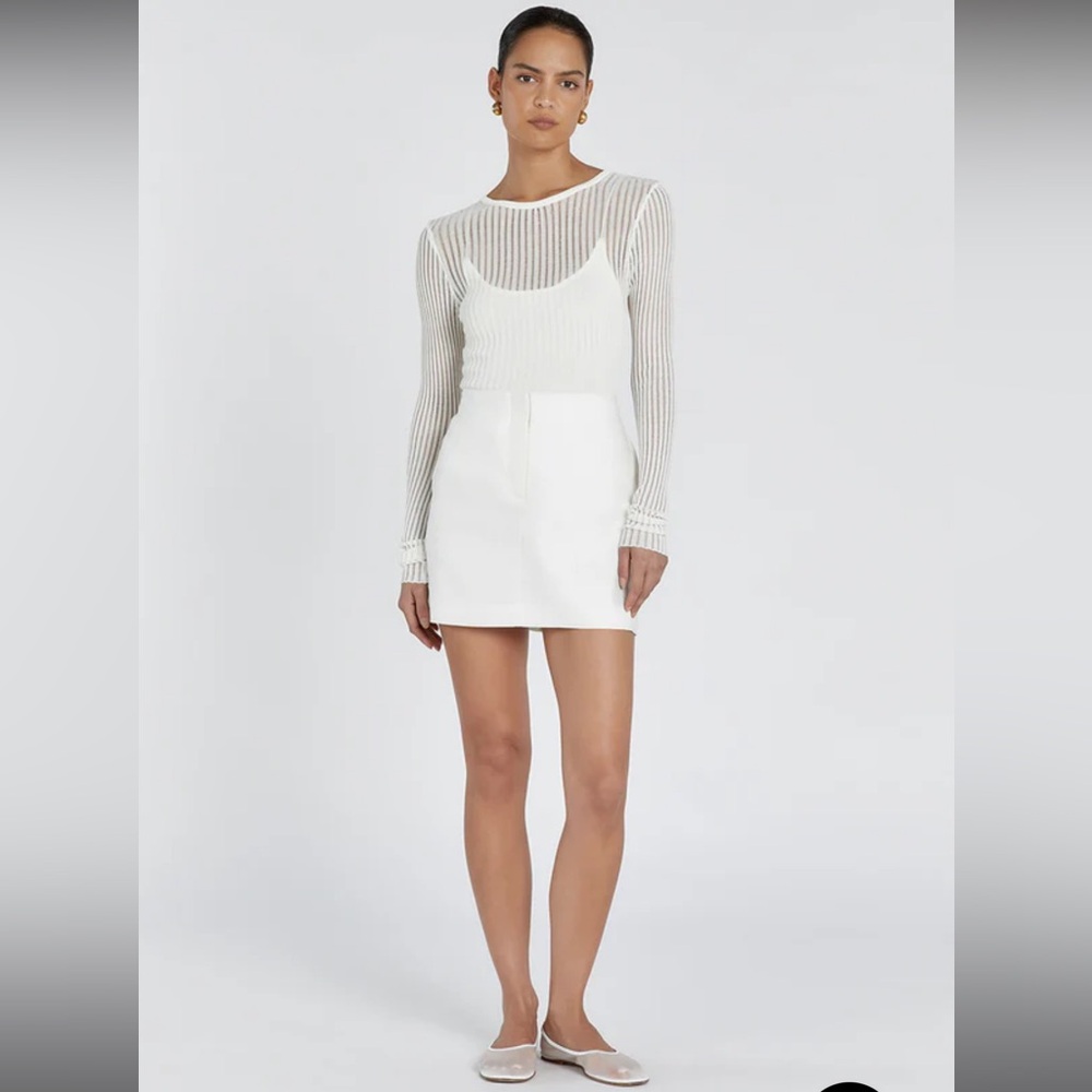 New w. Tags (NWT)- DISSH Sloan White Mini Skirt US 4 (AU 8)